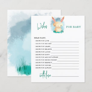 Vœux de lapin pour carte de bébé
