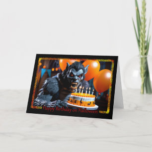 Vœux de Loup-Garou pour votre Anniversaire Carte H