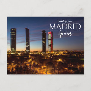 Voeux de Madrid Espagne Carte postale