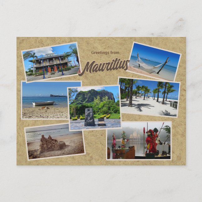 Voeux de Maurice Photo Collecte Carte postale (Devant)