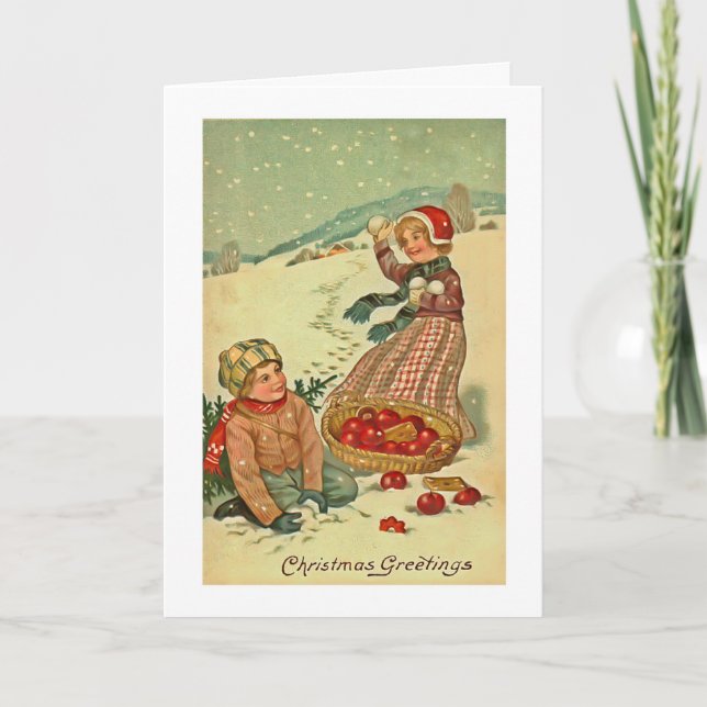 voeux de Noël - carte de Noël victorienne (Devant)