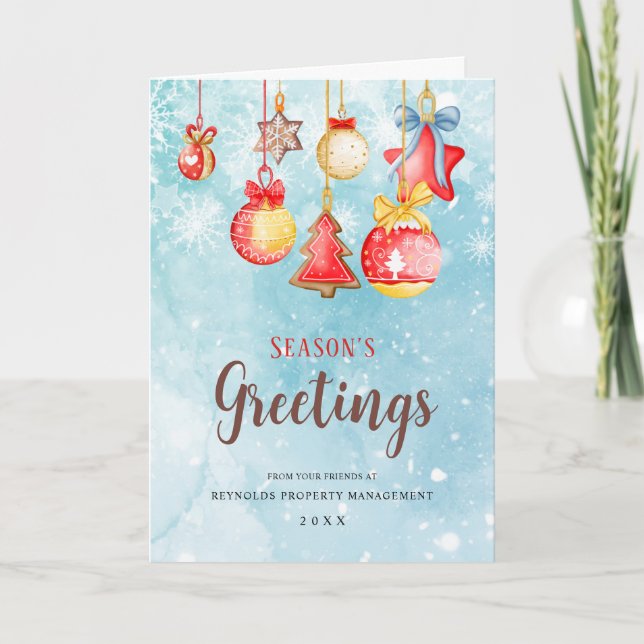 Vœux de Noël Carte de vacances corporate (Devant)