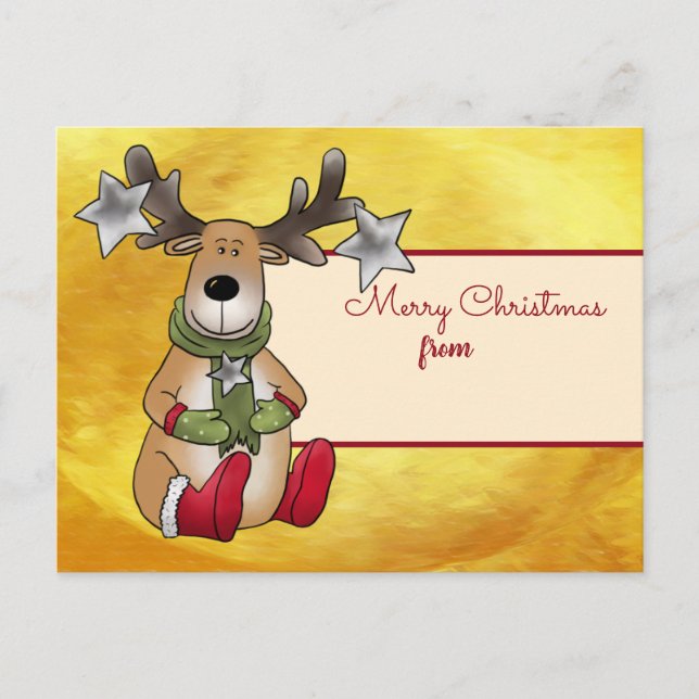 Voeux de Noël, carte postale personnalisée (Devant)