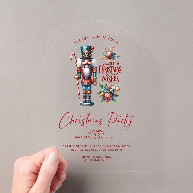Vœux de Noël doux Invitation à la fête de Casse-No (In situ (ordinateur de poche))