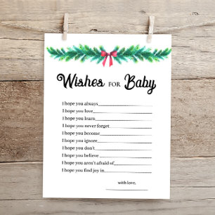 Voeux de Noël pour la carte de jeu Baby shower