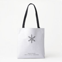 voeux de Noël | Sac fourre-tout à neige