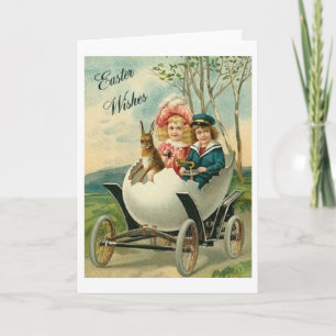 Voeux de Pâques vintages !  Carte de Pâques victor