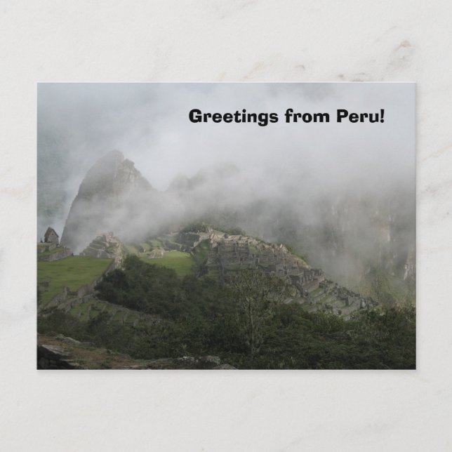 Voeux du Pérou carte postale (Devant)