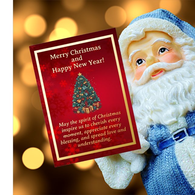 Vœux En Aluminium Carte à huile colorée d'arbre de Noël (Créateur téléchargé)
