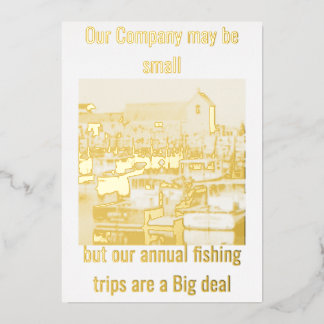 Vœux En Aluminium Carte à plat "Voyage de pêche annuel pour petite e