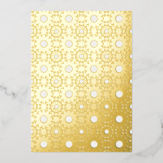 Vœux En Aluminium Carte de fêtes élégante avec médaillon géométrique