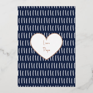 Vœux En Aluminium Carte de la Fête des Pères avec texte personnalisé