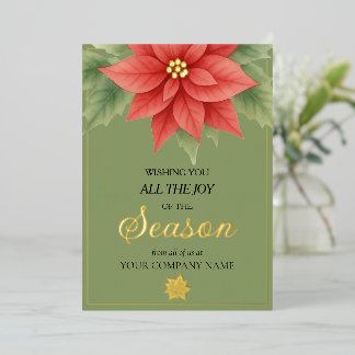 Vœux En Aluminium Carte de Noël de la société Élégante Accent Or