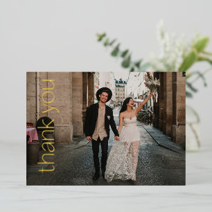 Vœux En Aluminium Carte de remerciement de mariage avec message et s