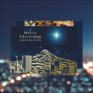 Vœux En Aluminium Joyeux Noël Star Ajouter Photo Foil Carte de vacan
