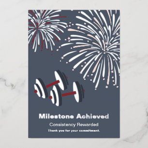Vœux En Aluminium Merci De Jalon Pour Votre Engagement Carte Foil