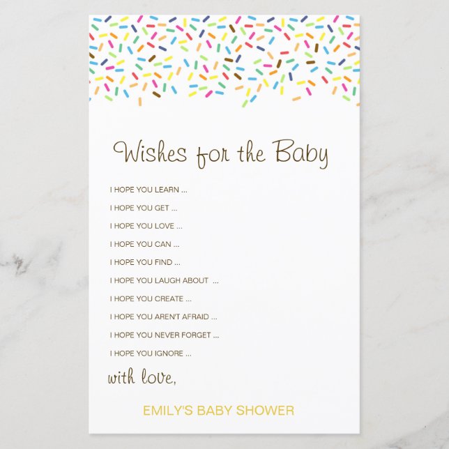 Voeux modifiables pour la carte bébé, Baby shower (Devant)