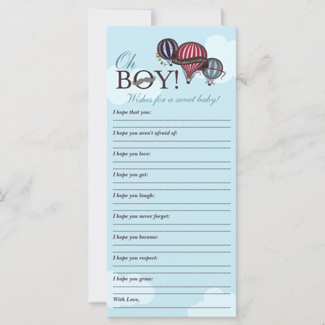 Voeux pour bébé - carte mémoire Baby shower (Devant)