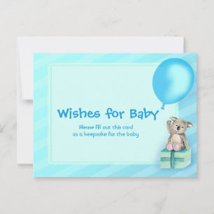 Voeux pour bébé garçon - koala baby shower carte p