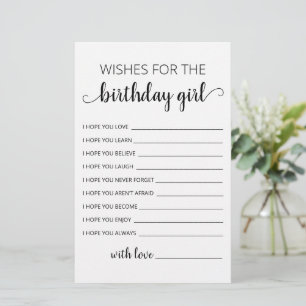 Vœux pour la carte de fête d'anniversaire de la fi