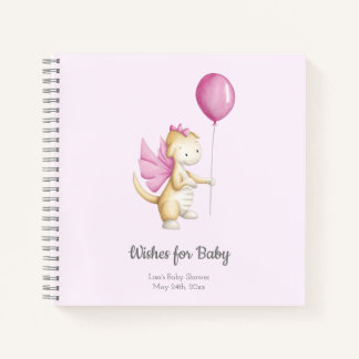 Voeux roses pour Baby Dragon Baby shower Livre d'i