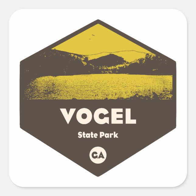 Vogel State Park Georgia Square Sticker (Front)