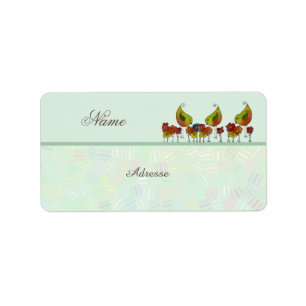 Vogelborte Adressaufkleber Label