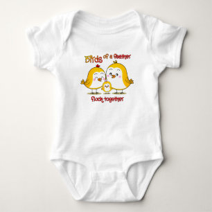 Vogelfamilie Baby Bodysuit