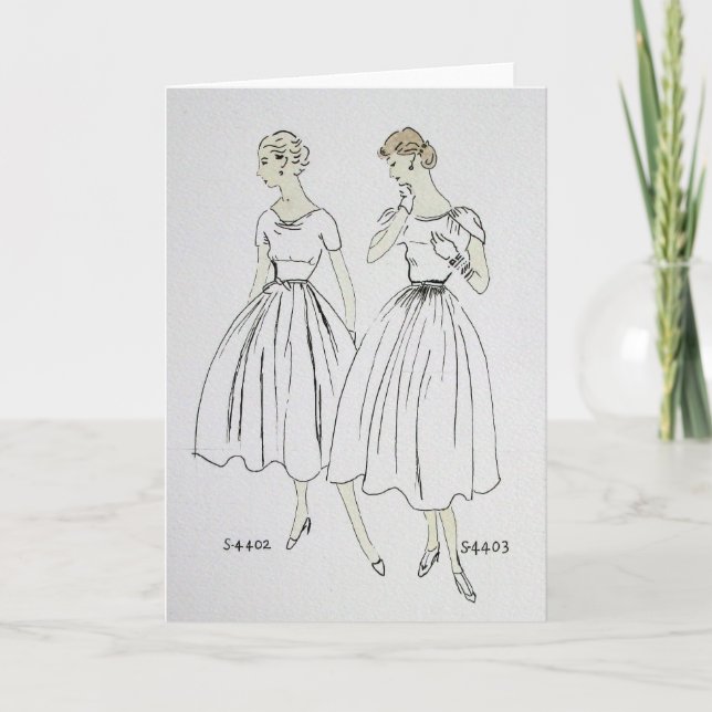 Vogue 1953 Blank Greetings Card (Front)
