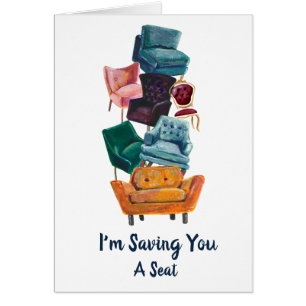 Vogue & Trendy Stacked Chairs Illustration