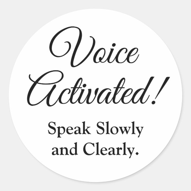 Voice Activated Prank Joke Humour Stickers (Front)
