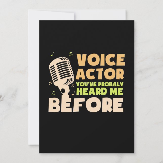 Voice Actor Save The Date (Front)