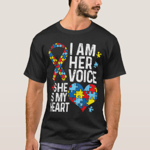 Voice Heart Autism Awareness Month Girls Mom T-Shirt