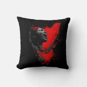 Voice in Red Throw Pillow