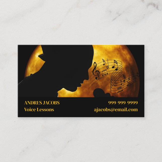 Voice Lesson Business Card (Front)