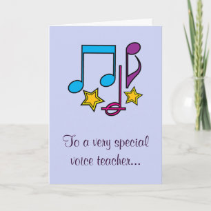 Voice Teacher Thank You Card