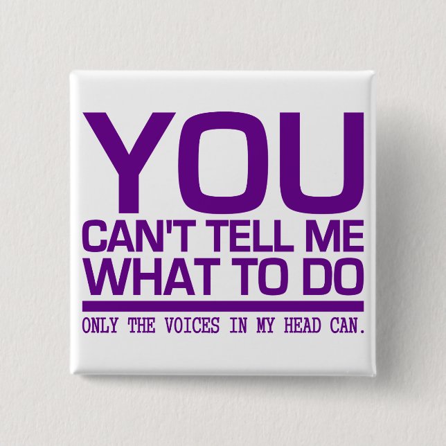 VOICES IN MY HEAD button (Front)
