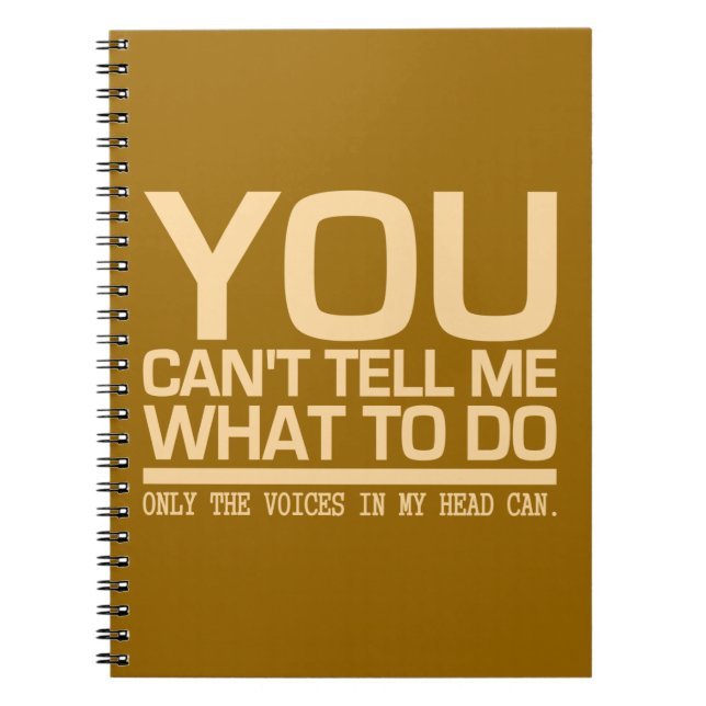 VOICES IN MY HEAD custom notebook (Front)