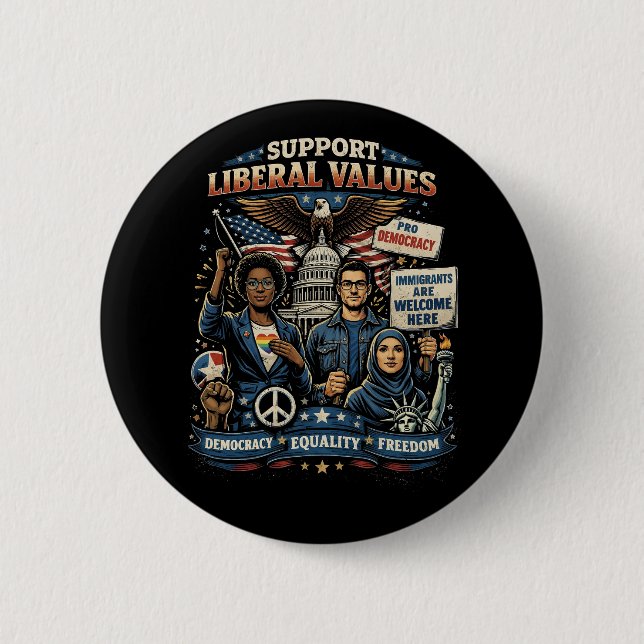Voices of Freedom 2 Inch Round Button (Front)