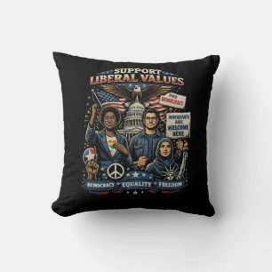 Voices of Freedom Throw Pillow