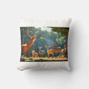 Voices of the Wild Throw Pillow