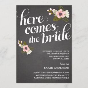 VOICI LA BRIDE INVITATION DE DOUCHE BRIDALE