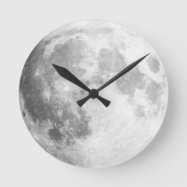 Voici La Lune / Pleine lune Mur Horloge (Recto)
