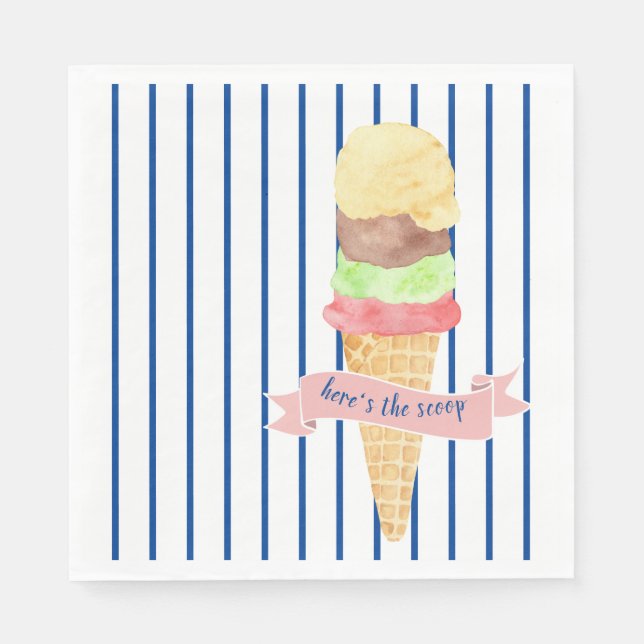 Voici la serviette en papier Scoop (Devant)