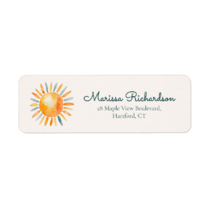 Voici l'adresse de retour du Baby shower Fils