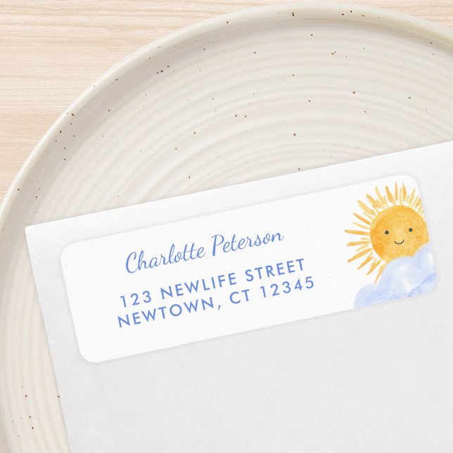Voici L'Adresse De Retour Du Baby shower Fils (Créateur téléchargé)