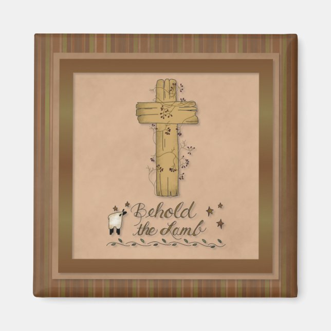 Voici l'agneau Christian Fridge Magnet (Devant)