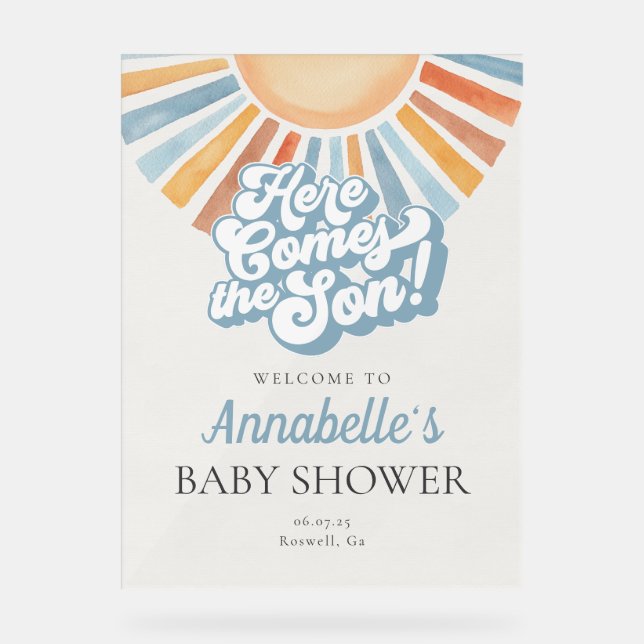 Voici le Baby shower Son Sunshine Bienvenue (Recto)