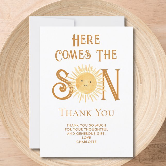 Voici Le Fils Baby shower Merci (Créateur téléchargé)