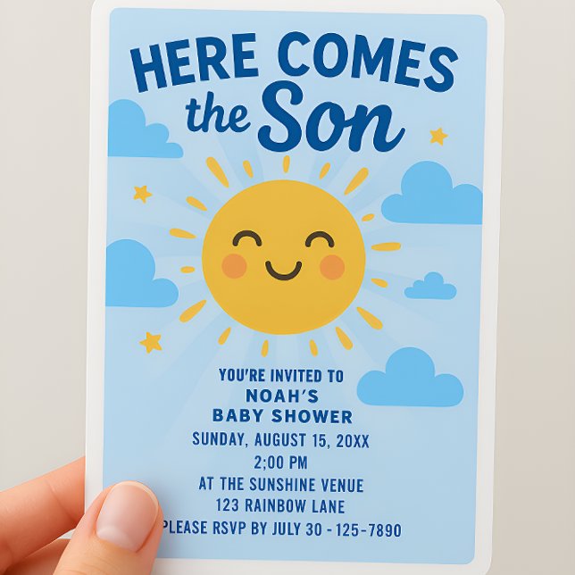 "Voici le fils" Carte d'invitation verticale (Créateur téléchargé)